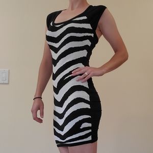 Zebra bandage dress